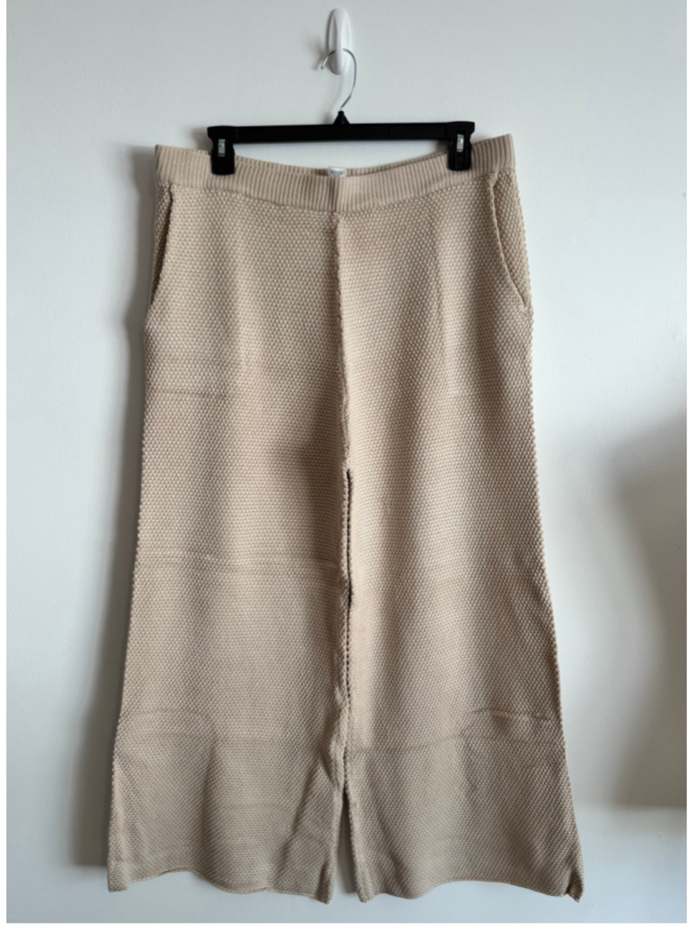 Women's Heyson Wide Leg Knit Pants Beige 3XL
